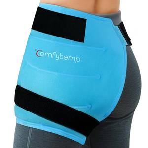 lot 2570 image: Comfytemp Hip Ice Pack Wrap for Sciatica Pain Relief, Hip Replacement Kit After Surgery, Reusable Gel Ice Pack for Injuries, Hot Cold Compress Recovery Items, Fathers Day Dad Gifts for Men, Blue (SM)