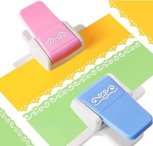 lot 2578 image: 2 Pcs Paper Punch Fancy Border Edge Craft Flower Embossing Handmade DIY Gift Card Puncher for Paper Craft Scrapbooking Wedding Cards