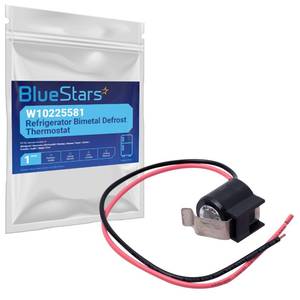 lot 2592 image: BlueStars W10225581 Refrigerator Bimetal Defrost Thermostat Replacement - Compatible with Whirlpool Kenmore - Replaces WPW10225581 PS11750673 AP6017375 2188824 2321799 W10260437