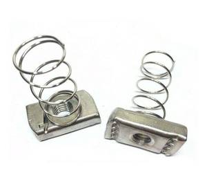 lot 2605 image: LMParts (Qty 10) 38-16 Stainless Steel Spring Nuts for Unistrut Channel P1008SS #4121