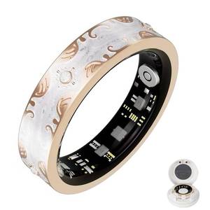 lot 2608 image: wrongduck Retro Bluetooth Smart Ring for Women Fitness Tracker Ring with Heart Rate, Sleep Monitoring, Blood Oxygen, Step Counting for iOS and Android (White, 10#)