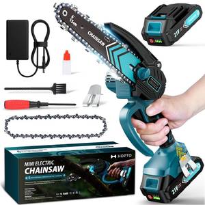lot 2626 image: Mini Chainsaw- 6 Inch Electric Mini Chain Saw Cordless Battery Powered One-Hand Tree Trimming Saw, Portable Gardening Gadgets for Men, Unique Birthday Gifts (Blue)