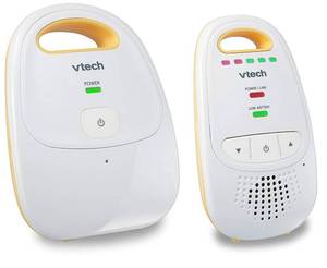 lot 2629 image: VTech Audio Baby Monitor No Static DECT 6.0, No WiFi, Hack-Proof  8Hr Battery, Belt Clip, 1000ft Range, 5-Level Sound Indicator  DM111