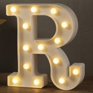 lot 2635 image: HXWEIYE LED Marquee Letters Lights Sign RAM, 26 Alphabet Light Up Letter and Number 0-9 Number Warm White Led Letters for Bar Party Birthday Home Wedding D�cor