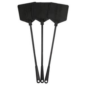 lot 2645 image: OFXDD Rubber Fly Swatter, Long Fly Swatter Pack, Fly Swatter Heavy Duty, Black Color (3 Pack)