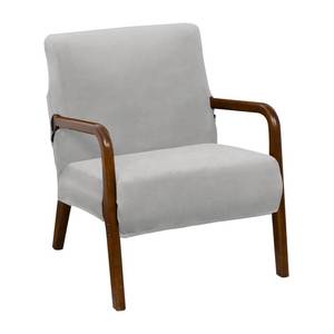 lot 2665 image: NICEEC Light Grey Spandex Mid Century Chair Covers Stretch Accent Chair Slipcovers with Arms Super Soft Modern Arm Chair Covers Washable Chair Protector with Zippers for Living Room Bedroom Study