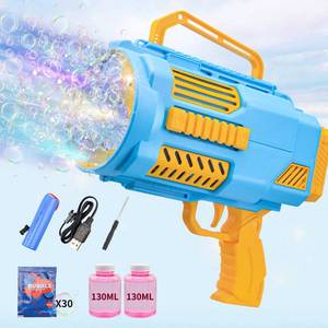 lot 2688 image: KB KAIBO Upgraded Bubble Gun No Dip, Bubble Machine Gun with LED Lights, 9000 Bubbles Per Minute for Kids, Boys Girls 3-12 Years Old, Birthday Party Wedding Outdoor Favors - Blue
