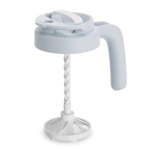 lot 2725 image: Papablic 32oz Formula Mixing Pitcher Lid, Breastmilk Pitcher Mixing Handle & Flip Locking Spout for Mixing FormulaBreastmilkProtein PowderCoffee, Blue