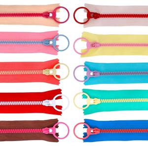 lot 2784 image: 20Pcs Nylon Resin Zippers, Sewing Zippers with Ring Pulls,Plastic Zippers,Colourful Zipper Bulk Supplies for Tailor Sewing Crafts Clothing(10inch)