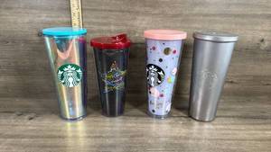 lot 136 image: Starbucks Tumbler Collection Set of 4 Travel Cups