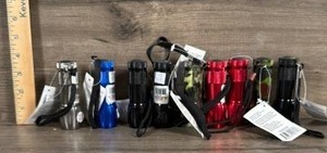 lot 147 image: LED Flashlight Collection Mixed Colors with Lanyards