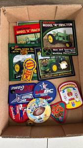lot 160 image: John Deere Model A Tractor and Sports Patch Collection