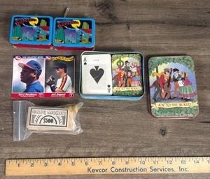 lot 166 image: Mixed Collectible Playing Cards and Tins Lot