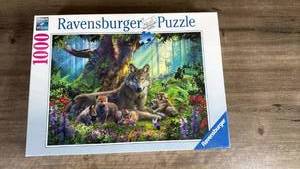 lot 178 image: Unopened-Ravensburger 1000 Piece Jigsaw Puzzle - Wolf Family in Forest