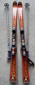 lot 194 image: Atomic Alpine Ski Set with Bindings and Poles