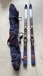 lot 195 image: Merlin Alpine Skis with Bindings and Carry Bag
