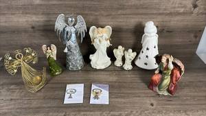 lot 237 image: Angel Figurine Collection with Decorative Pins