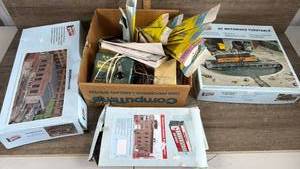lot 339 image: Mise HO Scale Model Train Building Kits and Accessories Collection