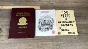 lot 347 image: Wichita Kansas Fire Department 125th Anniversary Commemorative Book and Historical Materials