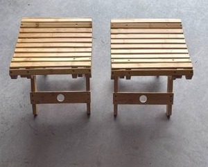 lot 361 image: Pair of Bamboo Folding Stools