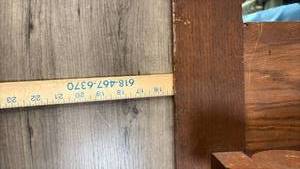 lot 402 image: Wooden Wall Mirror with Decorative Scroll Design