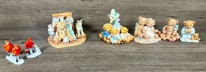 lot 282 image: Cherished Teddies Bear Figurine Collection with fire fighter figures