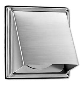 lot 4059 image: 6-Inch External Extractor Wall Vent Cushioned Non Return Flap