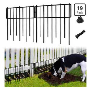 lot 4067 image: Animal Barrier Fence, 19 Pcs 12In(H) x 20.5Ft(L) Upgrade 1.26 in Gap Decorative Fences No Dig Fence for Rabbit and Dog, Rustproof Metal Wire Garden Fence Border