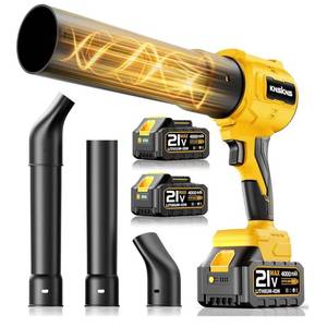 lot 4078 image: Cordless Leaf Blower with 2 Batteries &amp Charger, Lightweight Handheld Turbo Blower