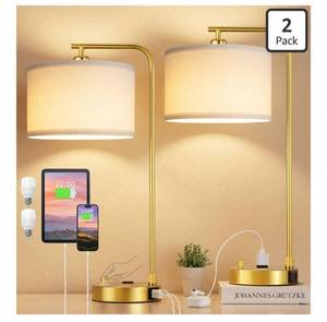 lot 4083 image: Innqoo Bedside Table Lamps for Bedroom Set of 2-Dimmable Nightstand Lamps
