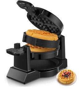 lot 4085 image: Waffle Maker, 1400W Double Belgian Waffle Iron 180° Flip, 8 Slices in 3 Mins