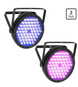 lot 4088 image: BETOPPER Stage Lighting 120W Par Light RGBW 4-in-1 Stage Lights, DJ Light DMX for Concert and Events,2 Pack
