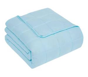 lot 4093 image: CuteKing Weighted Blanket for Adults Weighted Blanket with Premium Glass Beads - Breathable Heavy Blanket for Comfort Sleep - Thick Blanket for Adult All Season (15lbs, 48x72, Light Blue)