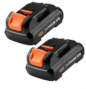 lot 4102 image: 2 Pack 4.0Ah Replacement Battery for Dewalt DCB120 12V MAX  Compatible with DCB121 DCB123 DCB122 DCB124 DCB125 DCB127 Lithium Battery Pack, Low Self-Discharge