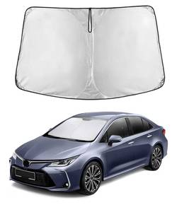 lot 4111 image: EcoNour Windshield Sunshade for Toyota Corolla 2014-2017 2018 2019 L, LE (EcoPlus), S, SE, XLE, XSE Sun Visor for Front Windshield & Window Sun Shade Cover, UV Heat Protector, Car Accessories