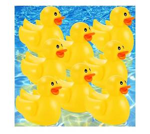 lot 4121 image: 8 Pack Inflatable Ducks 16 Inch Large Inflatable Pool Float Rubber Duck Blow Up Decor for Summer Beach Swimming Party Decoration