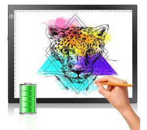 lot 4137 image: LitEnergy Rechargeable Tracing Light Box, Ultra-Thin Adjustable Battery Powered Artcraft LED Tracer Light Pad Tablet for Drawing, Sketching, Animation, Stenciling, Diamond Art Painting Kits for Adults