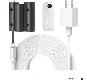 lot 4139 image: Power Cable with Adapter for Blink Video Doorbell-2nd Gen (2025 Release), Doorbell Transformer with 16.4ft5m Weatherproof Charging Cord for Blink Video Doorbell, Replace Battery-White