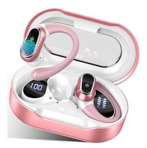 lot 4144 image: Wireless Earbuds, 2026 Bluetooth 5.4 Headphones Sport, 50Hrs HiFi Stereo Deep Bass Over-Ear buds with ENC Noise Cancelling Mic, IP7 Waterproof & LED Display Earphones with Earhooks for WorkoutRunning