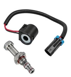 lot 4150 image: Solenoid Valve Coil and Hydraulic Spool Valve Stem Element Kit Compatible with Bob-cat Skid Steer Loader 653 751 753 763 773 863 864 873 883 963 S175 S185 Replace 6667687 6309311 6671025 6675559