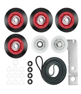 lot 4159 image: MEDC215EW1 MED5500FW1 MED5630HC1 MED5630HW1 MED6230HW1 MED6230HW2 MED7230HW1 GGW9250PW1 GGW9250PW3 Dryer Repair Kit for Maytag Whirlpool Dryer Machine, Includes 4392067,WPW10314173,W10837240