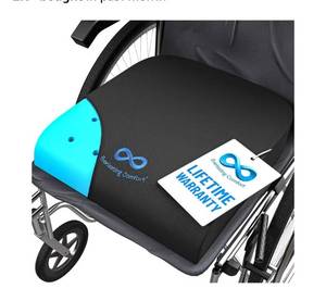 lot 4177 image: Everlasting Comfort Ventilated Wheelchair Cushions for Pressure Relief - Gel Memory Foam Wheel Chair Seat Cushion Pad for Seniors and Adults & Pain Relief - Soft Non-Slip Cover - Office Accessories