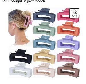 lot 4184 image: Sisiaipu 12 Pcs Medium Hair Clips, 3.5 Inch