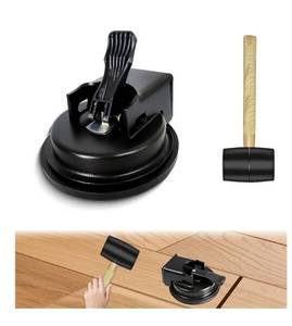 lot 4189 image: Heavy Duty Floor Gap Fixer Tool with Wooden Handle Rubber Hammer, Floor Gap Fixer Tool, Floor Suction Cup Tool - Enhanced Vacuum Suction Cup for Laminate, Vinyl, Wood Floor Repairs