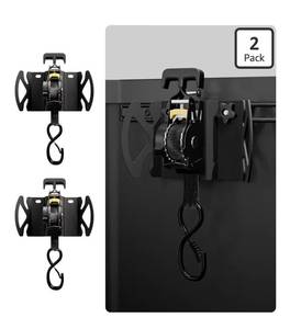 lot 4196 image: Rotating Retractable Ratchet Straps Fit for Toyota Tacoma Accessories 2005-2026, Toyota Tundra 2008-2026 &amp Jeep Gladiator 2020-2026, Tie Down Straps with Swivel Ratchet, Heavy-Duty Truck Bed Anchors