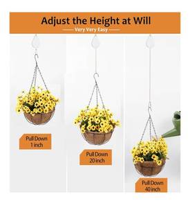 lot 4199 image: Retractable Plant Hanger,Plant Pulleys for Hanging Plants, 5pcs