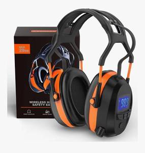 lot 4205 image: Gardtech AMFM Radio Hearing Protection Headphones, Auto Radio Station Scan with LCD Display, 29dB Noise Reduction Safety Earmuffs, Rechargeable Noise Cancelling Ear Protection for Mowing, Yard Work
