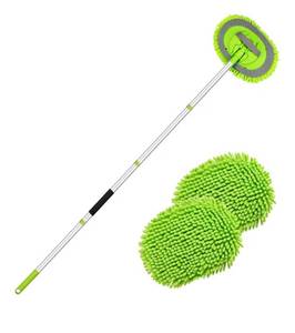lot 4241 image: 62 Car Wash Brush Kit Mitt Mop Sponge with Long Handle Chenille Microfiber Car Cleaning Brush Kit