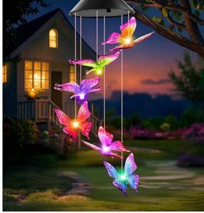 lot 4258 image: Winzwon Solar Lights Outdoor Wind Chimes for Outside Garden Yard