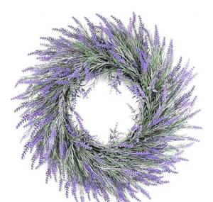 lot 4260 image: Spring Summer Lavender Door Wreath 21Inch Front Door Wreath All Seasons Wreaths Purple Artificial Lavender Wreaths for Outdoor